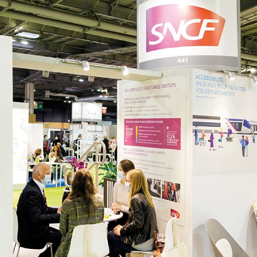 Photo du stand SNCF au salon Autonomic à Paris