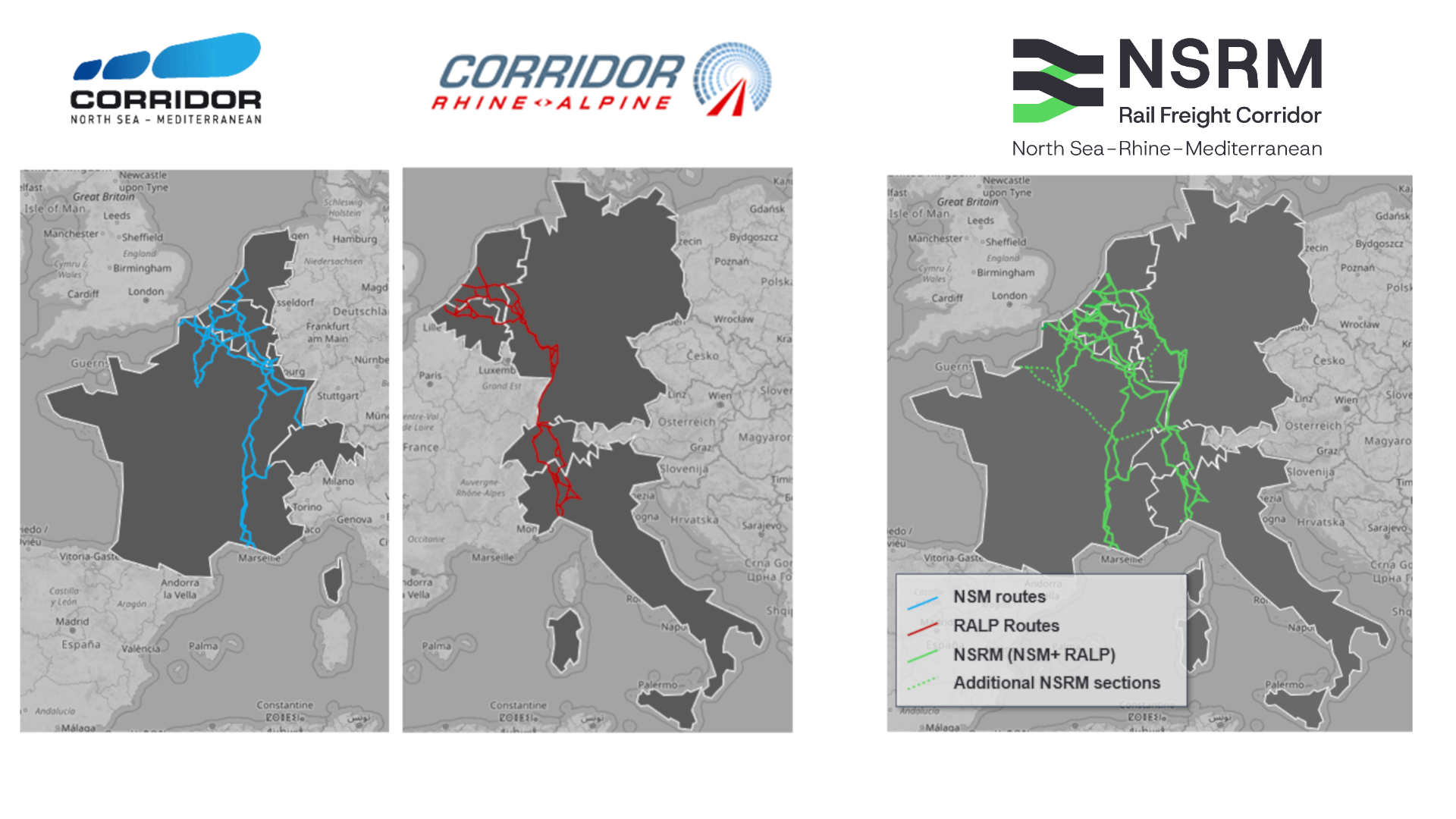 Fusion des 2 anciens corridors en 1 corridor fret (NSRM)