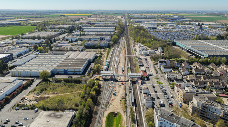 Gare vue du ciel de Survilliers-Fosses