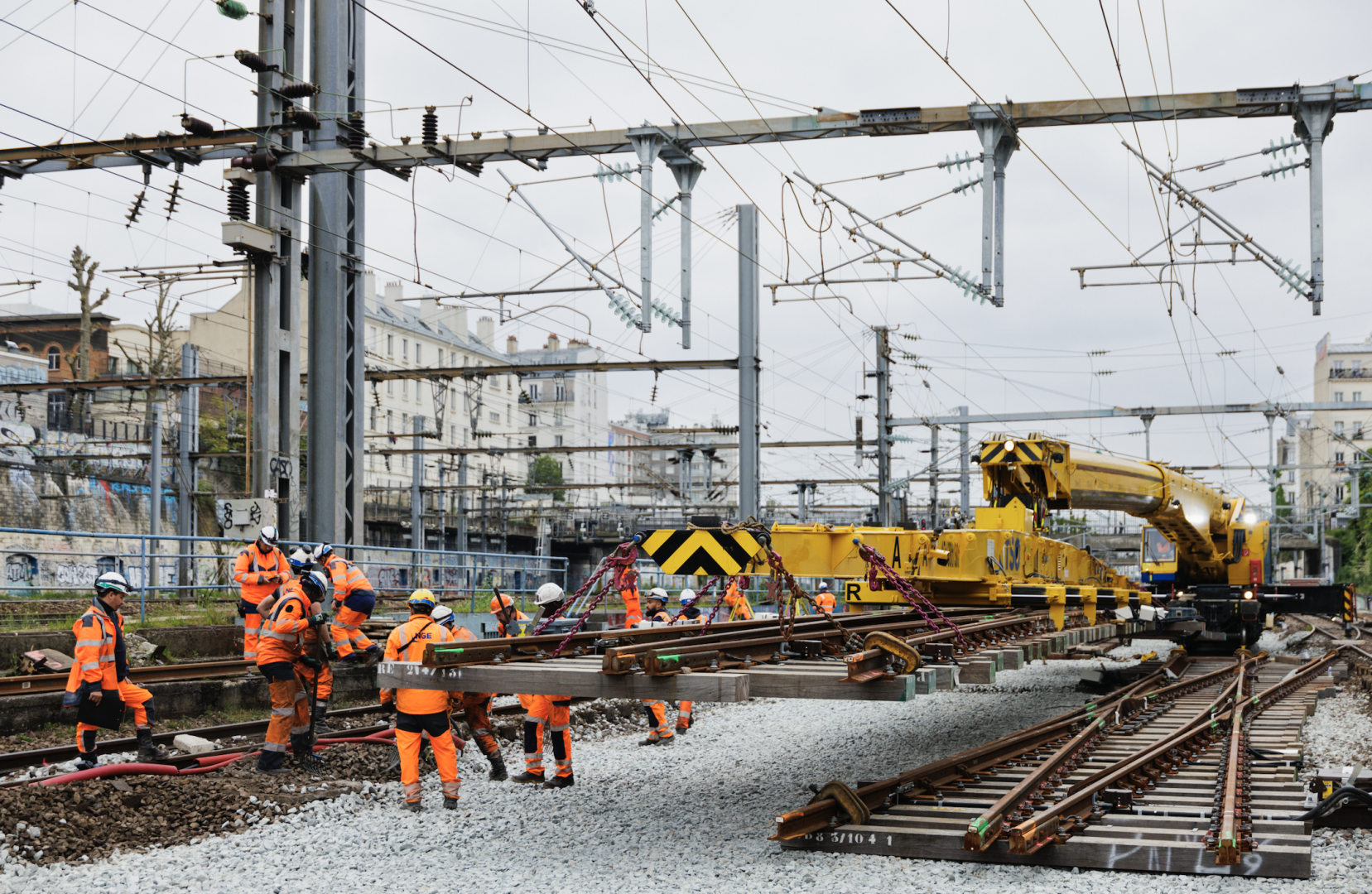 Travaux type de remplacement d'aiguillages