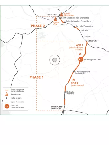 La carte des travaux