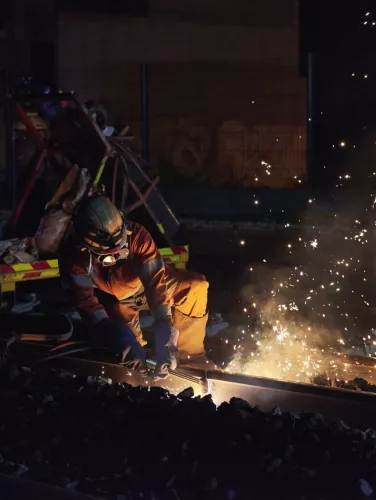 Photographie travaux - renouvellement de voie