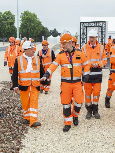 Visite de chantier de la base travaux