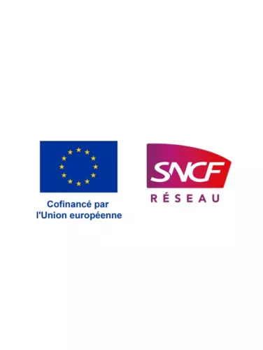 Logos co financés europe et sncf réseau