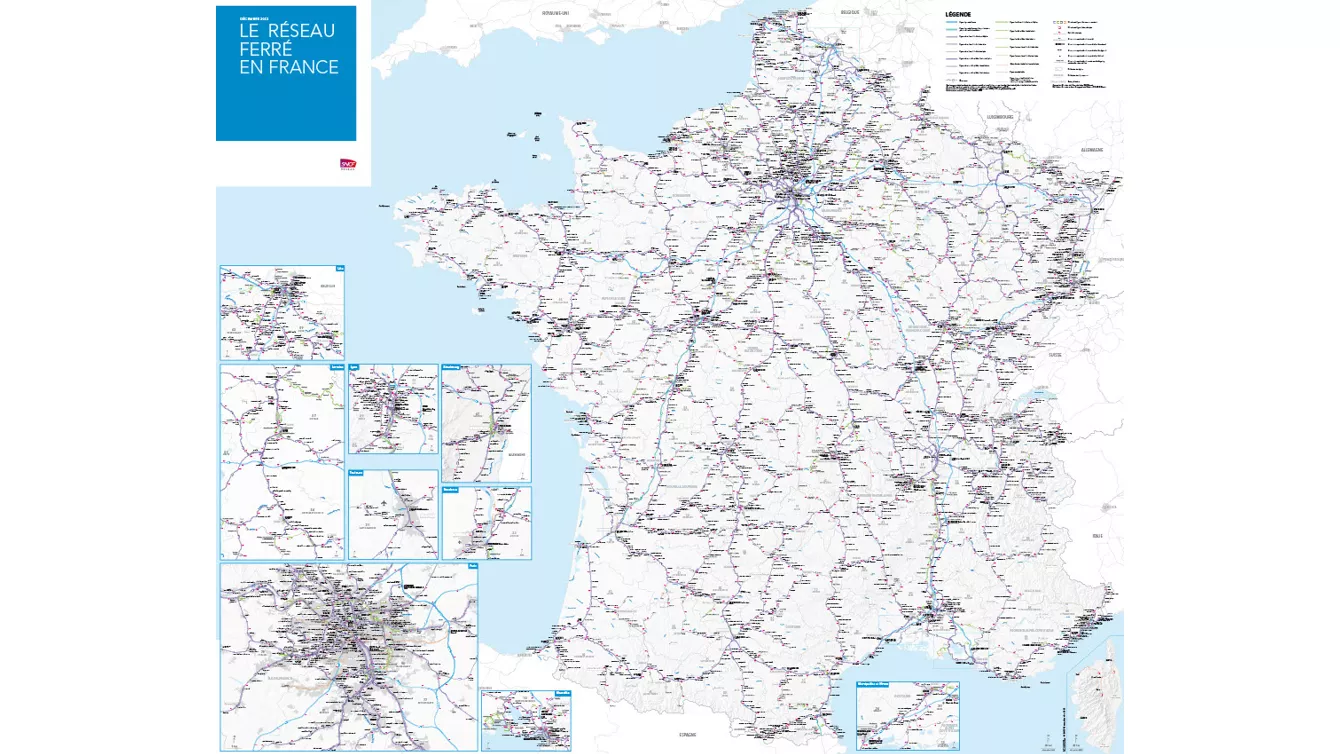 Carte Du R seau Ferr Fran ais AYJQE