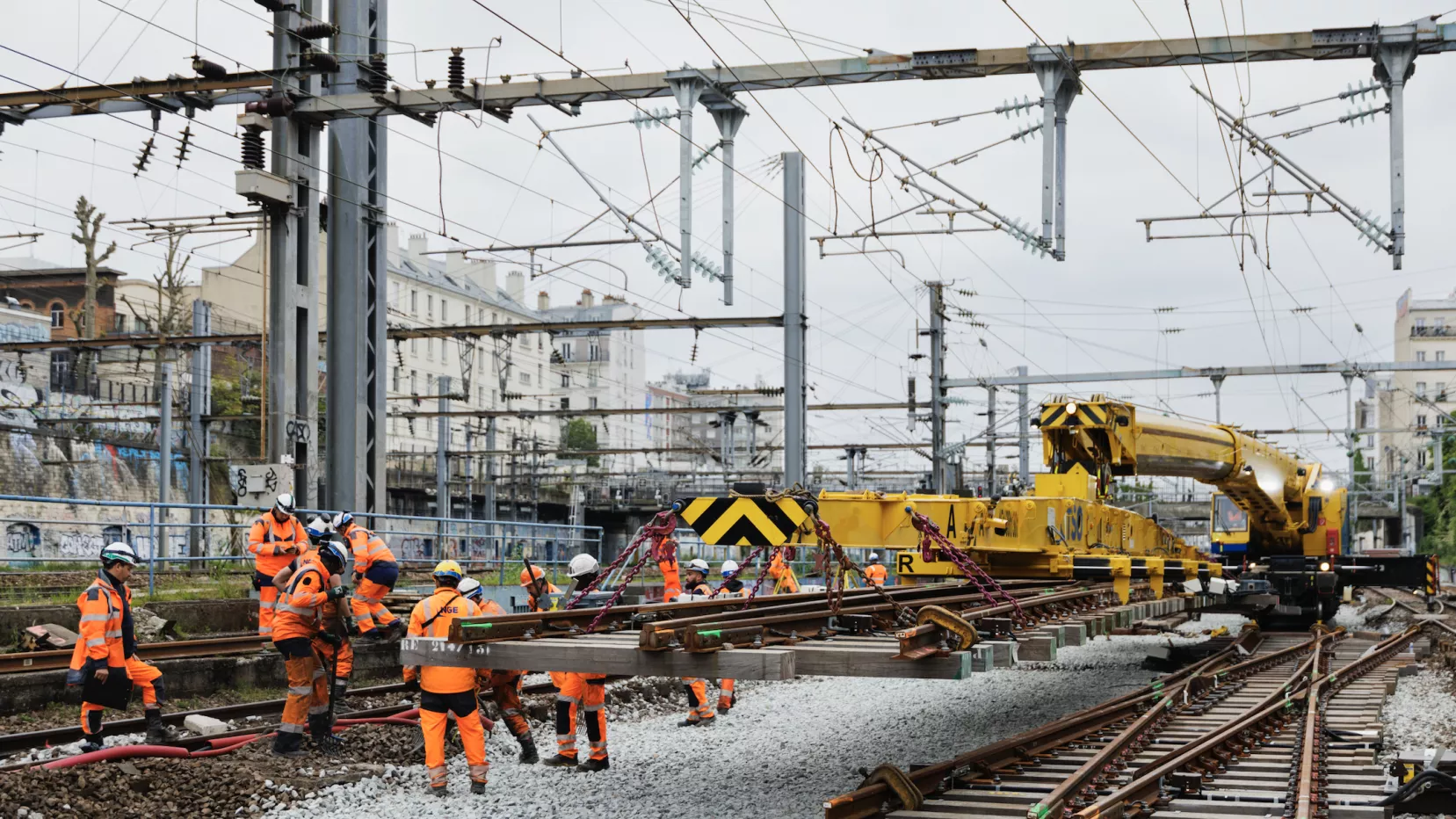 Travaux type de remplacement d'aiguillages