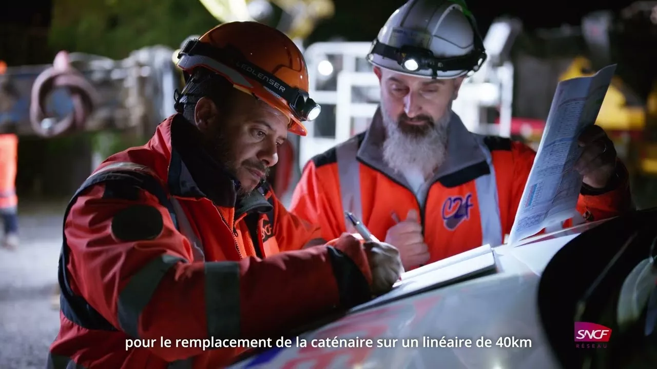 Travaux sur la caténaire