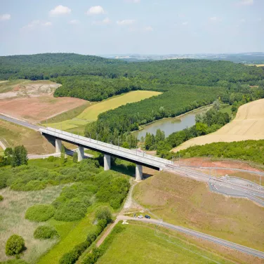 Viaduc de Bourgaltroff Image de l'un des viaducs de la ligne LGV Est-europèenne phase 2